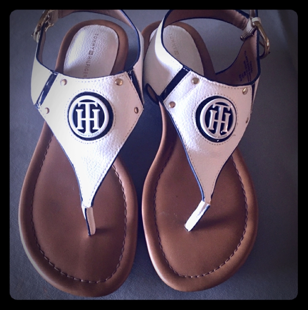Tommy Hilfiger White Sandles
